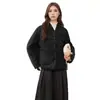 Chaqueta de Plumas de Ganso Hecha a Medida para Mujer, Abrigo de Plumas de Estilo Cárdigan de Mezcla de Lana de Alta Gama, Chaqueta de Plumas Ligera y de Corte Holgado, Procesamiento Personalizado