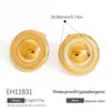 Pendientes de Acero Inoxidable Transfronterizos Franceses de Venta Caliente con Incrustaciones de Diamantes Forma de Disco Joyería Irregular Pendientes de Oro de 18K que No Se Desvanecen