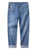 Ropa para Hombre Fengshe / Nuevo Estilo Primavera y Otoño 2026 Vaqueros Elásticos Ligeros de Negocios Pantalones Casuales Rectos Sueltos para Hombre