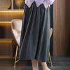 Cárdigan de Lana de Dos Piezas Falsas Estilo Chino para Mujer Cuello Cheongsam Suéter Tejido de Punto Chaqueta de Dos Piezas Falsas Estilo Chino para Mujer