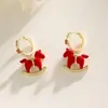Pendientes de Caballo Mecedor Rojo de Año Nuevo Estilo Chino Nuevo Atmósfera de Año Nuevo Otoño e Invierno Año del Zodiaco Pendientes del Zodiaco Pendientes