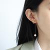 Pendientes Largos con Lazo Estilo Ins Coreano, Gama Alta, Modernos, Lujo Accesible, Elegantes Exquisitos, Versátiles Pendientes con Pasador de Plata 925 para Mujer