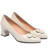 Zapatos de tacón grueso de una sola capa para mujer 2023 nuevos de cuero suave suela blanda zapatos de verano para mujer zapatos para madre de mediana edad zapatos de cuero para mujer primavera y otoño
