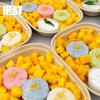 Caixa de Embalagem Descartável Tailandesa em Forma de U Polpa de Manga com Arroz Doce Sushi Caixa de Piquenique Molho para Mergulho Mochi Embalagem Mochi