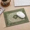 Mouse Pad com Franja Personalizado Retro High-End Feel Desk Mat Mouse Pad para Desktop de Escritório Borracha Natural Antiderrapante