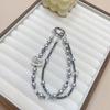 Estilo Ins Feito à Mão Pérola Corrente Dupla Cordão Capa de Celular Pingente Criativo Strass Cavalo de Madeira Cristal de Pulso Drop Shipping