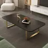 Mesa de café de pizarra para sala de estar, Mesa de café simple para uso doméstico, Mesa de café pequeña móvil, Mesa de café para casa de alquiler, Mesa de café de una sola capa, Uso en oficina y comercial