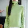 Top de capa interior de cuello alto transfronterizo para mujer, estilo otoño e invierno, suéter de punto tipo pullover de forro polar Andy suave y cómodo