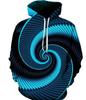 Suéter fluorescente 3D de llama colorida transfronterizo para hombre y mujer, ropa de suéter de otoño e invierno, chaqueta divertida, sudadera con capucha negra