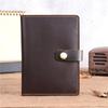 NT005 Bolsa Passbook Vintage de Couro Genuíno para Homens e Mulheres em estoque Atacado Couro Crazy Horse Multi Cartão Porta Cartões Porta Moedas Botões de Pressão