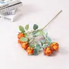 7 pequenas flores artificiais de rosa de neve, flores de seda, flores artificiais, plantas verdes, decoração de casa, materiais populares para decoração de fundo de fotos