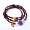 2026 Nuevo Llegada Pulsera de Granate Púrpura Natural Pulsera Original de Amatista Pixiu Venta al por Mayor