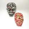Chenzi Halloween Máscara Retro con Capucha Cara de Fantasma Casa Embrujada Performance de NPC Máscara de Momia de Terror