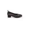 Zapatos tipo mocasín para mujer estilo ballet, de tacón grueso, color uva, modelo de mamá, slip-on, con división en la punta (tabi), y volantes elásticos