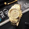 Nuevo reloj de comercio exterior para hombre, reloj de esfera grande, reloj de hombre, reloj de cuarzo de moda con cristal azul, reloj de pulsera para hombre