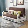 Sofá Cama Plegable Multifuncional para Apartamento Pequeño con Almacenamiento, Sofá Doble de Tela Doble de Doble Propósito de Látex Moderno Simple para Sala de Estar