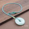 Cordón para colgante especial con hebilla de seguridad de hilo dorado tejido a mano para hombre, collar fino, niños, oro, jade, jadeíta, niños