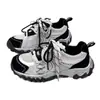 Tênis Chunky Feminino Estilo Streetwear Fresco Primavera/Outono 2026, Sola Grossa, Confortável, Cadarço, Sola Macia, Respirável, Tênis Esportivo para Estudante