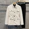 Outono e Inverno Masculino Coreano Bonito Nova Chegada Estilo Workwear Jaqueta com Lapela Top Retrô Moda Leve Madura Jaqueta
