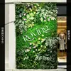 Decoración de pared de fondo anti-decoloración planta artificial pared pared de plantas verdes balcón flores falsas césped de plástico escaparate tienda decoración