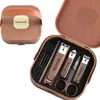 Conjunto Personalizado de 8 Peças de Cortador de Unhas Anti-Salpicos, Ferramentas de Manicure Domésticas Portáteis de Aço Inoxidável, Dropshipping Transfronteiriço