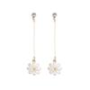 925 prata agulha fresca margarida flor óleo doce brincos orelha clip ins temperamento senhoras all-match brincos de diamante
