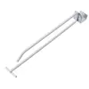 Tubo Quadrado 2,5cm Gancho de Linha Dupla Barra Transversal Rack de Exibição Prateleira Gancho Cabide de Produto Moderno Minimalista Montado na Parede