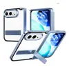 Adequado para telefone Apple Duo, capa protetora com suporte, estrutura de liga de alumínio, capa flip, capa dobrável e resistente a quedas para iPhone Duo
