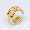 Cadena de Hip-Hop Exagerada Anillos de Acero de Titanio al por Mayor para Hombres y Mujeres, Anillos Abiertos Ajustables de Acero Inoxidable, Suministro Exclusivo Transfronterizo