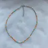 Collar de Cuentas de Arroz Coloridas 2026 Versión Coreana para Mujer, Collar de Cuentas de Arroz Arcoíris Estilo Hyuna, Collar Colorido Suministro Directo del Fabricante