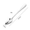 1010 aço inoxidável raspando colher com dentes frutas dragagem colher criativa de aço inoxidável comer bolo sobremesa colher