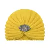 Gorro de Punto con Pedrería Transfronterizo Europeo y Americano, Gorro de Lana, Turbante Indio, Gorro de Invierno Cálido para Proteger las Orejas