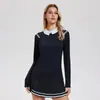 Novas Camisetas Esportivas Estilo Europeu e Americano, Camisas Polo Esportivas de Manga Longa para Tênis, Golfe, Quick-Dry, Slim Fit, Camisetas para Yoga e Fitness