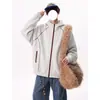 Cárdigan con capucha de peso pesado estilo americano Hsu line deconstruido para hombre, marca de tendencia de alta costura de otoño, chaqueta con capucha fresca y deportiva