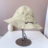 Sombrero de Pescador Transpirable de Secado Rápido con Sensación Fría para Exteriores Sombrero de Tela Protector Solar de Verano Sombrero de Cubeta con Cordón de Nylon Sombrero Simple para Pesca y Senderismo de Moda