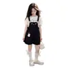 Conjunto de Verano para Niñas con Peto 2026 Nuevo Estilo Coreano Ropa de Verano para Niñas, Manga Corta Súper Linda para Niños