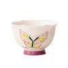 Taza de Té Cerámica Pequeña de Pie con Boca de Flor Pintada a Mano en Tonos Pastel Estilo Japonés de las Dinastías Tang y Song, Juego de Té Kung Fu, Taza de Té para el Hogar, Taza Pequeña