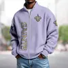 Marca Independente dos EUA Tamanho Grande Série NFL Moletom com Zíper Solto Impressão 3D Cardigan Esportivo Jaqueta Waffle