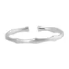 Rey Ciervo Dorado, plata pura 999, acabado cepillado, pulsera de moda y minimalista con patrón de bambú, estilo para mujer, pulsera de plata artística y elegante