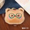 Broche de Urso de Natal Desenho Animado Urso Piscando de Pelúcia Pingente de Boneca Urso Fofo e Adorável Acessórios para Bolsa Roupas de Urso