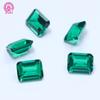 Biselado rectangular coche plano verde nano gema artificial 6*8-10*14mm rectangular pequeño octagonal coche plano resistencia a alta temperatura