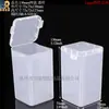 Caja de plástico para bastoncillos de algodón caja cosmética de PP rejilla simple doble caja de embalaje para bastoncillos de algodón de lápiz labial caja de almacenamiento para desmaquillante