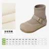 [Oferta Especial] Botas de Algodão Snuffy para Meninas, Botas de Cano Curto, Moda de Inverno para Pequenas Princesas, Botas Estilo Birkenstock com Forro de Lã