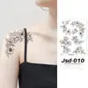 Nuevas pegatinas de tatuaje temporales negras individuales transfronterizas, pegatinas personalizadas para la cara, pegatinas para el brazo, pegatinas para la clavícula, pegatina de tatuaje