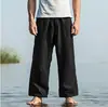 2025 Transfronterizos Nuevos Pantalones Hawaianos de Otoño Pantalones Sueltos Pantalones de Playa Cordón Bolsillo Frontal Rectos