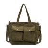 Llegada Nueva 2024 Versátil Bolso de Hombro para Clases Gran Capacidad Cruzado de Moda Bolso Tote de Pana para Mujer