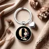 Chaveiro de Flor Rosa Mais Vendido no Exterior Letra A-Z Moda Retrô Pedra do Tempo Chaveiro de Carro Personalizado Atacado