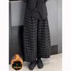 Pantalones Casuales de Talla Grande de Alta Gama para Mujer Invierno Forrados de Felpa Diseño Espesado Sentido Elegante Adelgazante Combinan con Todo Sueltos Pantalones Prellis