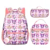 Em estoque Mais Vendido Legal Padrão Luomi Mochila Escolar para Menina do Ensino Fundamental Mochila Infantil Bolsa Térmica para Refeição Estojo Multicamadas Quente