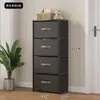 Armário Gaveteiro Simples Multicamadas Espessado Armário de Armazenamento de Chão para Casa Tecido Não Tecido Quarto Armário de Armazenamento Multifuncional